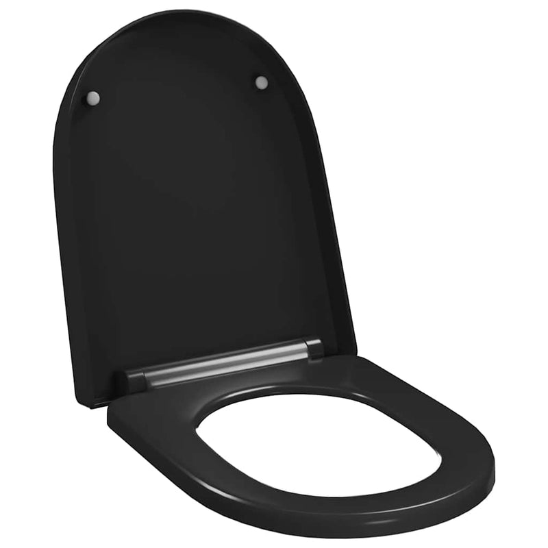 Capac WC cu închidere silențioasă, eliberare rapidă, negru