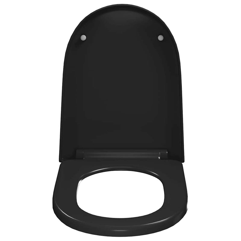 Capac WC cu închidere silențioasă, eliberare rapidă, negru