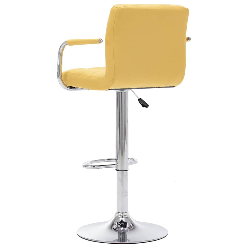 Scaun de bar, galben, material textil