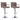 Scaune de bar, 2 buc., gri taupe, material textil