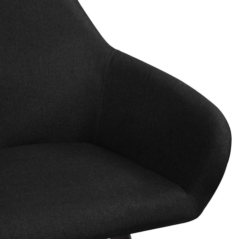 Scaune de bucătărie, 2 buc. negru, textil