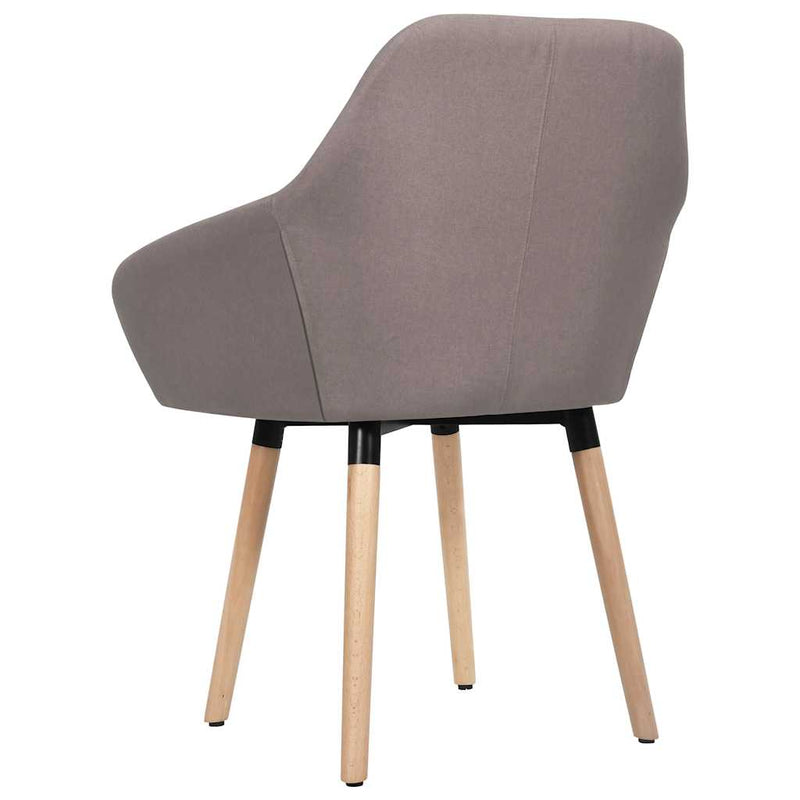 Scaune de bucătărie, 2 buc., gri taupe, material textil