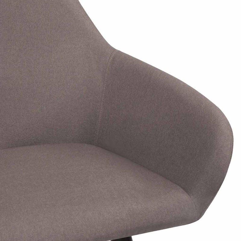 Scaune de bucătărie, 2 buc., gri taupe, material textil