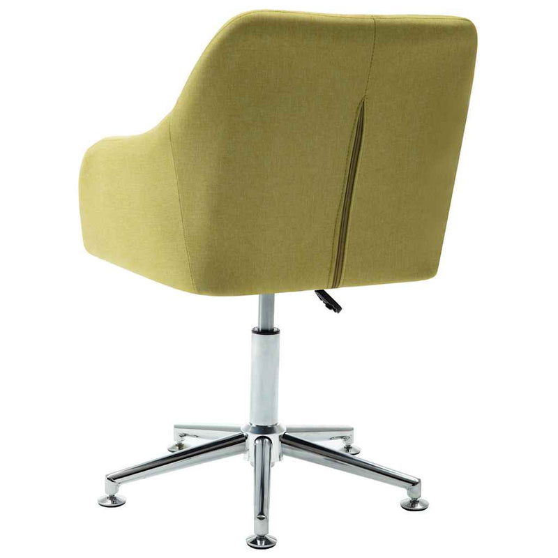 Scaune de bucătărie pivotante, 2 buc., verde, material textil