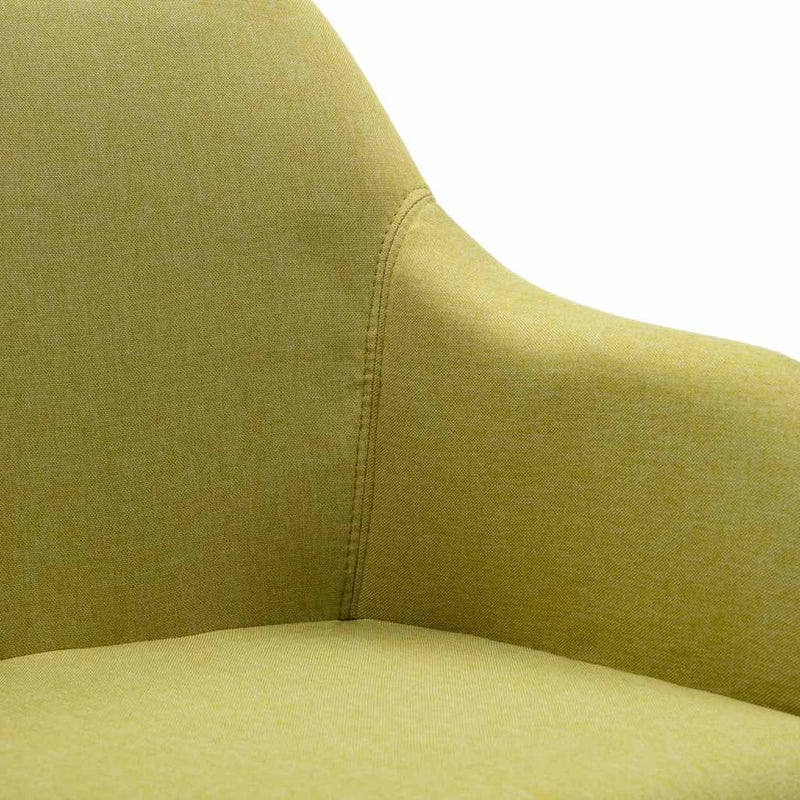 Scaune de bucătărie pivotante, 2 buc., verde, material textil