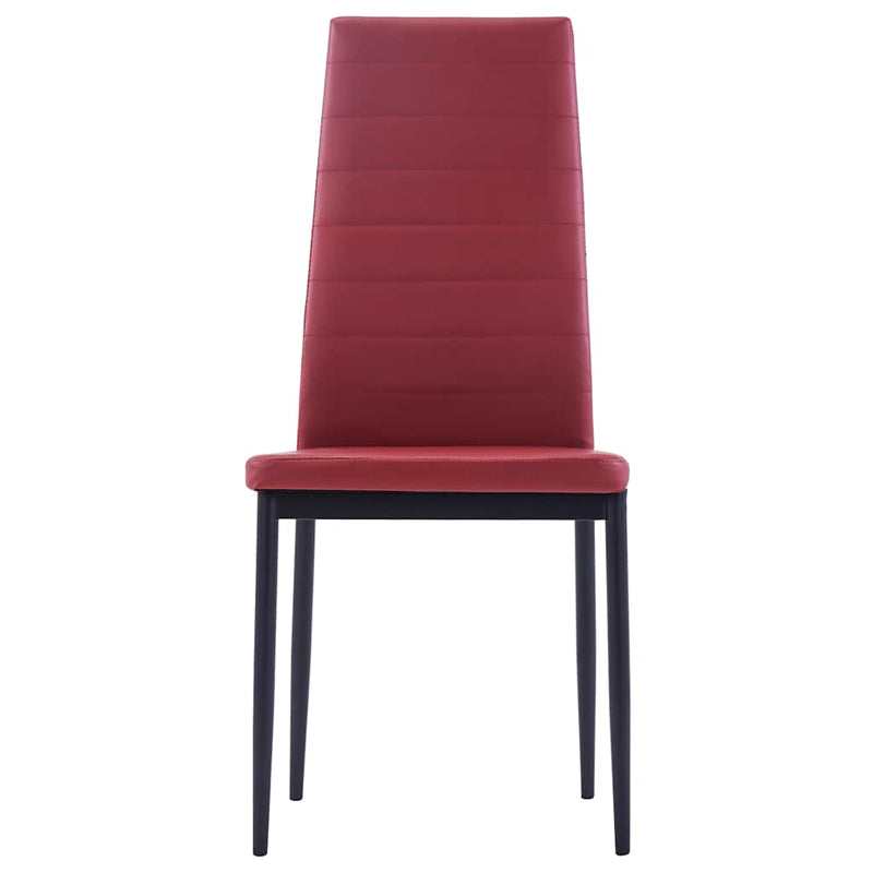 Set mobilier de bucătărie, 7 piese, roșu vin