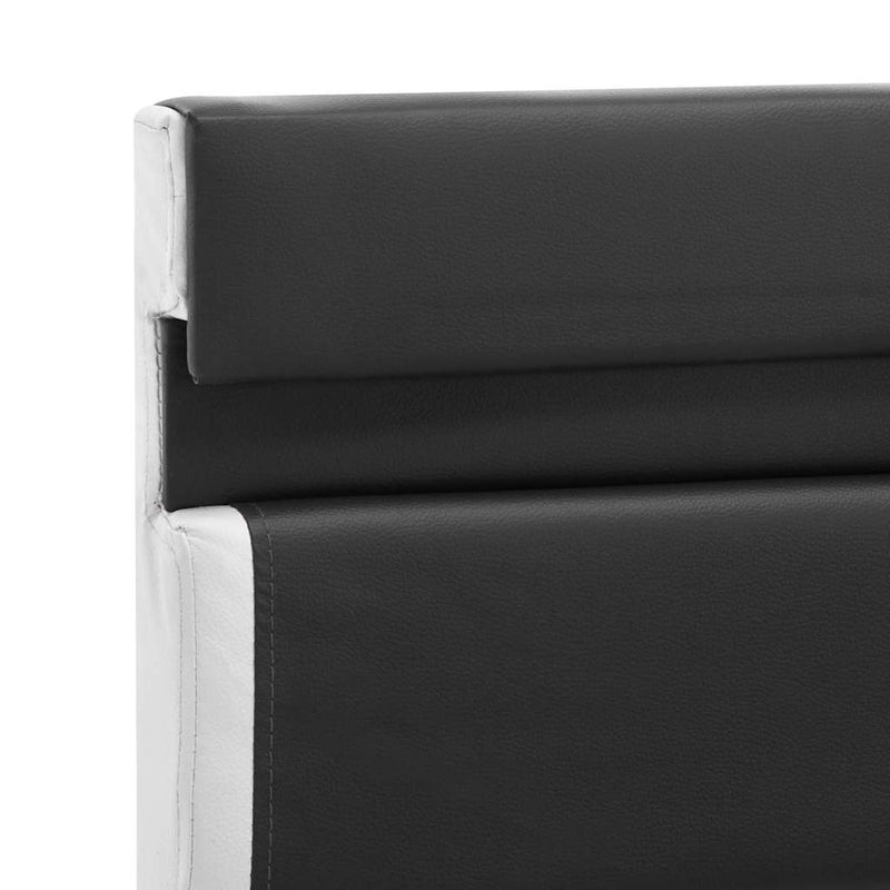 Cadru de pat cu LED, gri, 140 x 200 cm, piele artificială