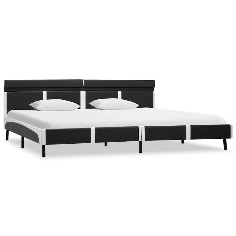 Cadru de pat cu LED, gri, 180 x 200 cm, piele artificială