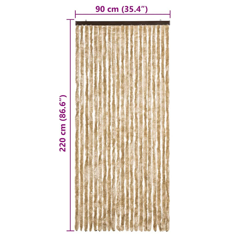 Perdea pentru insecte, bej, 90x220 cm, Chenille