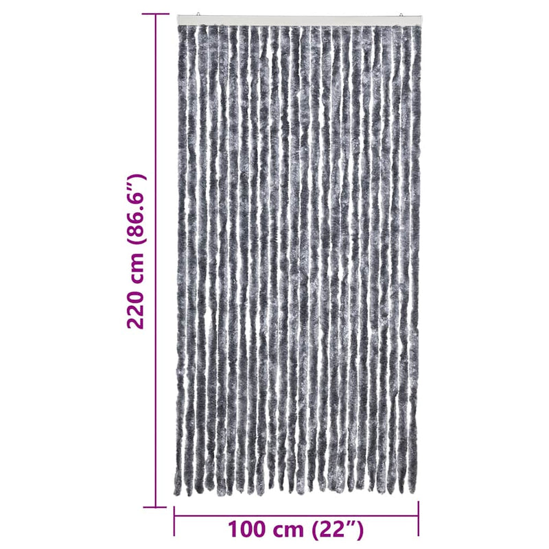 Perdea pentru insecte, argintiu, 100x220 cm, Chenille