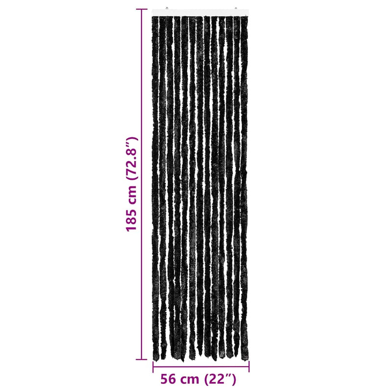 Perdea pentru insecte, antracit, 56x185 cm, Chenille