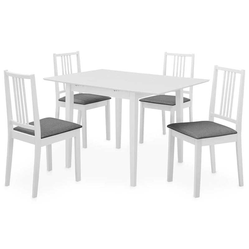 Set mobilier de bucătărie, 5 piese, alb, MDF