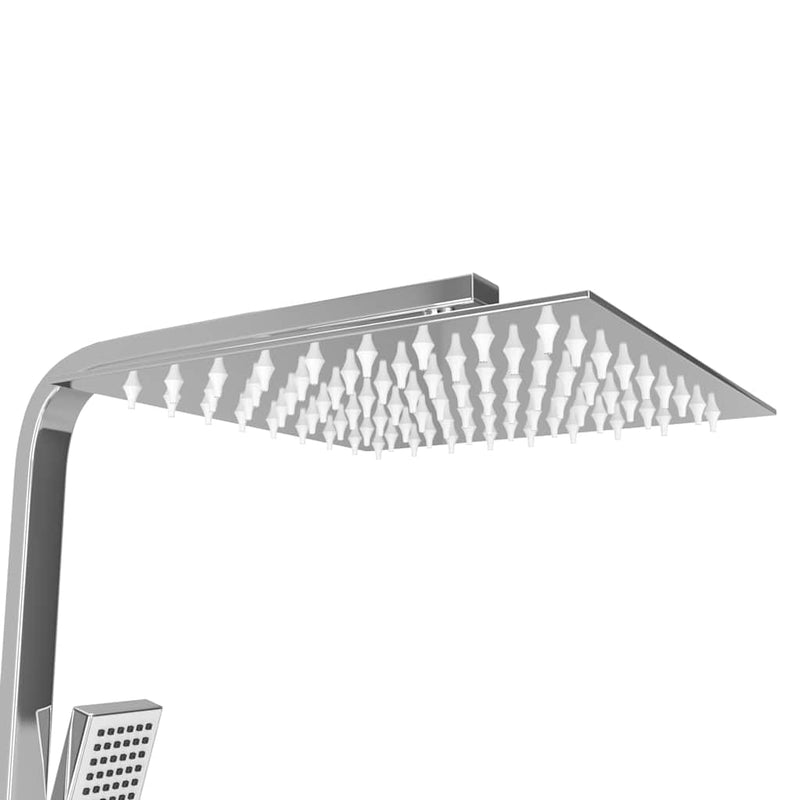Set de duș cu două capete, cu termostat, oțel inoxidabil