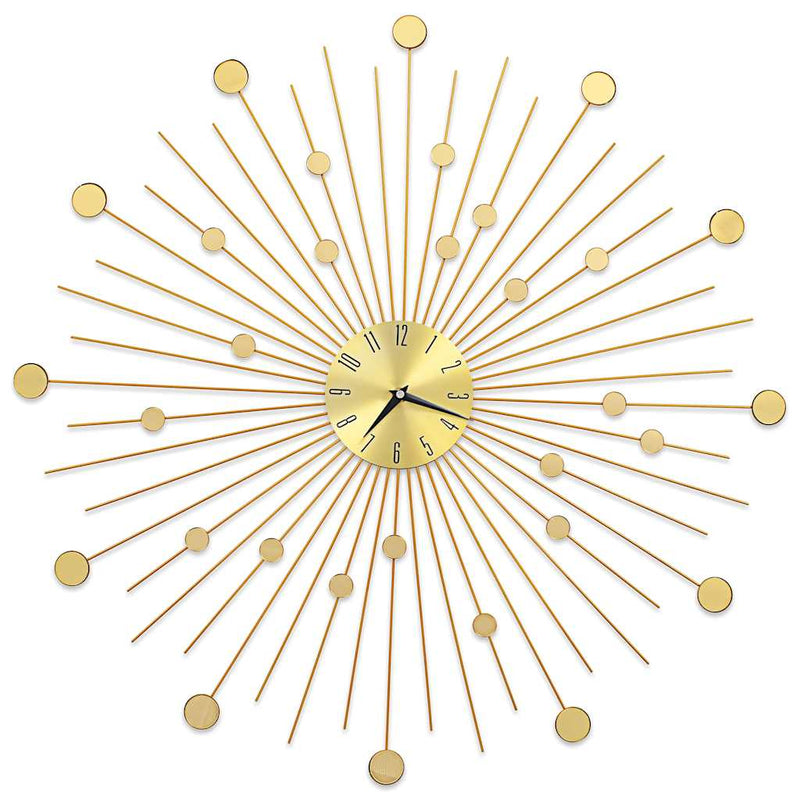 Ceas de perete, auriu, 70 cm, metal