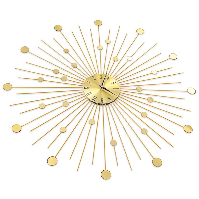 Ceas de perete, auriu, 70 cm, metal