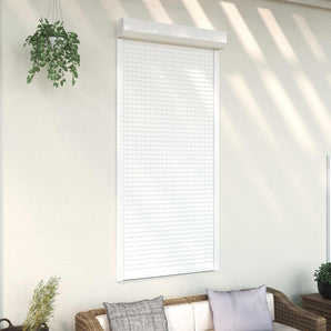 Obturator rulant Manual Alb 100 x 210 cm Aluminiu și Poliuretan