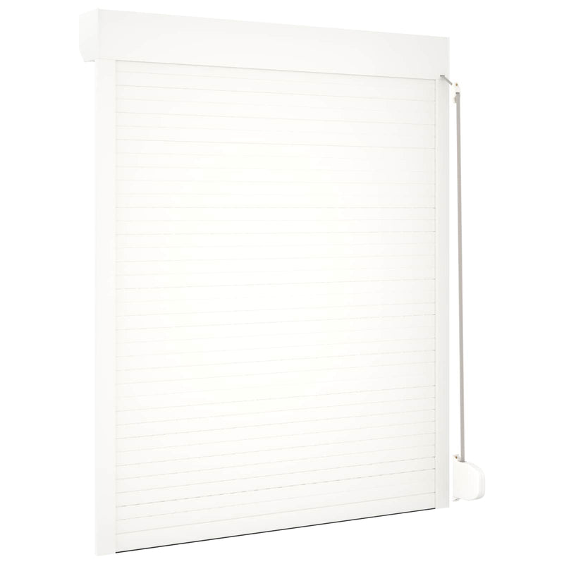 Obturator rulant Manual Alb 120 x 150 cm Aluminiu și Poliuretan