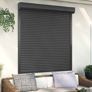 Obturator rulant Antracit 140 x 150 cm Aluminiu și Poliuretan