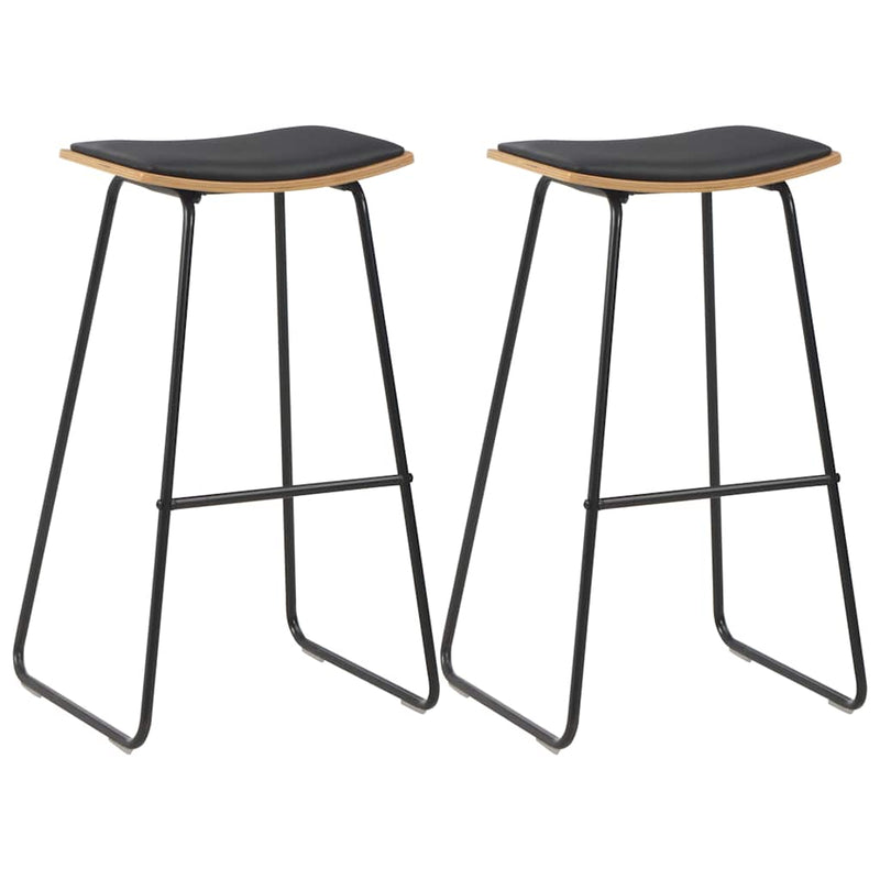 Set mobilier de bar, 3 piese, negru, oțel