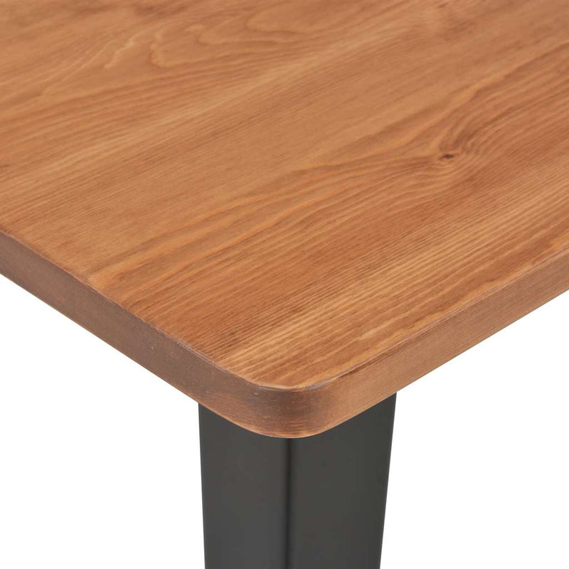 Set mobilier de bar, 3 piese, maro și negru, oțel
