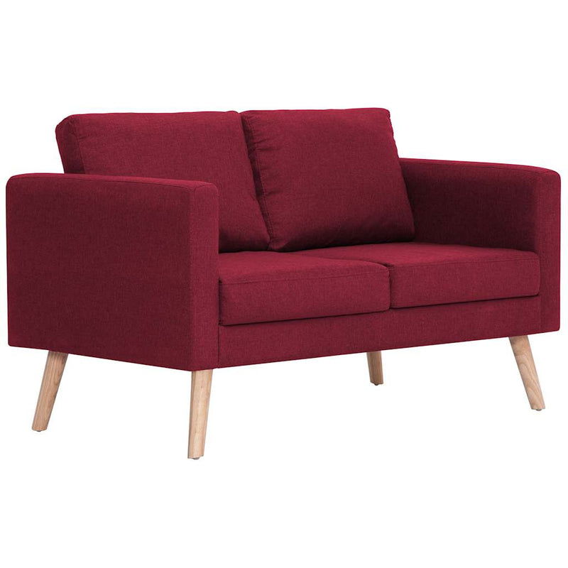Set de canapele, 2 piese, bordo, material textil