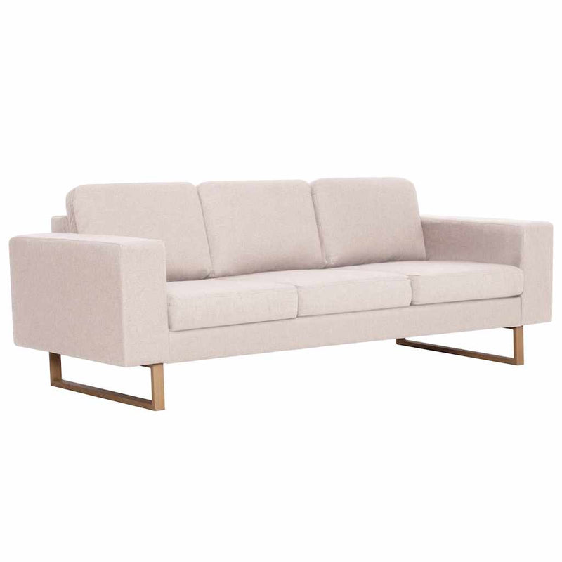 Set de canapele, 2 piese, crem, material textil