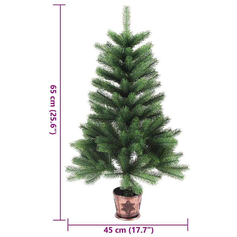 Brad de Crăciun artificial, ace cu aspect natural, 65 cm, verde