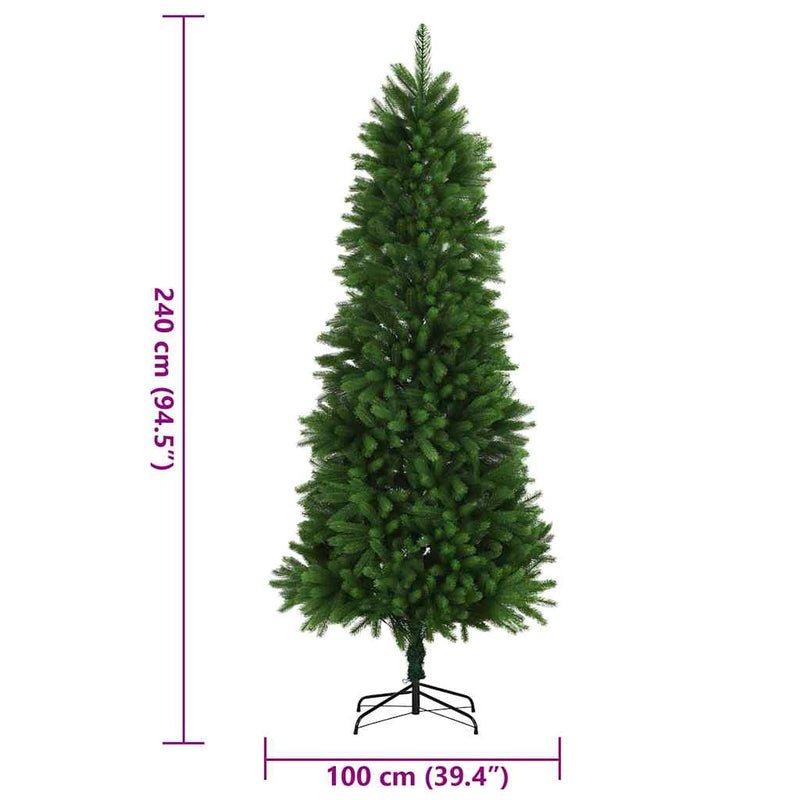 Brad de Crăciun artificial, ace cu aspect natural, 240cm, verde