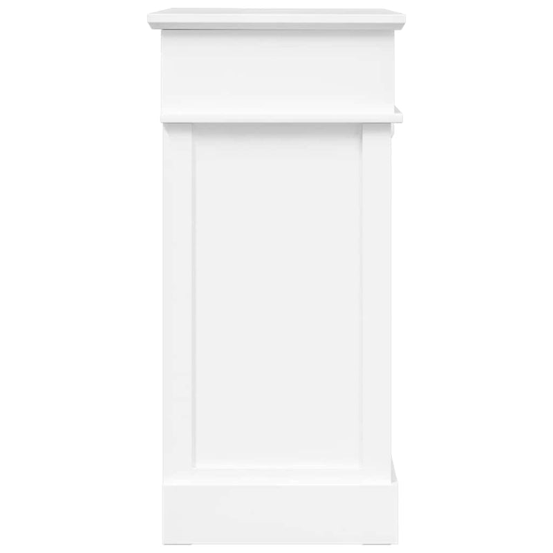 Pantofar, alb, 50 x 28 x 58 cm, lemn de paulownia