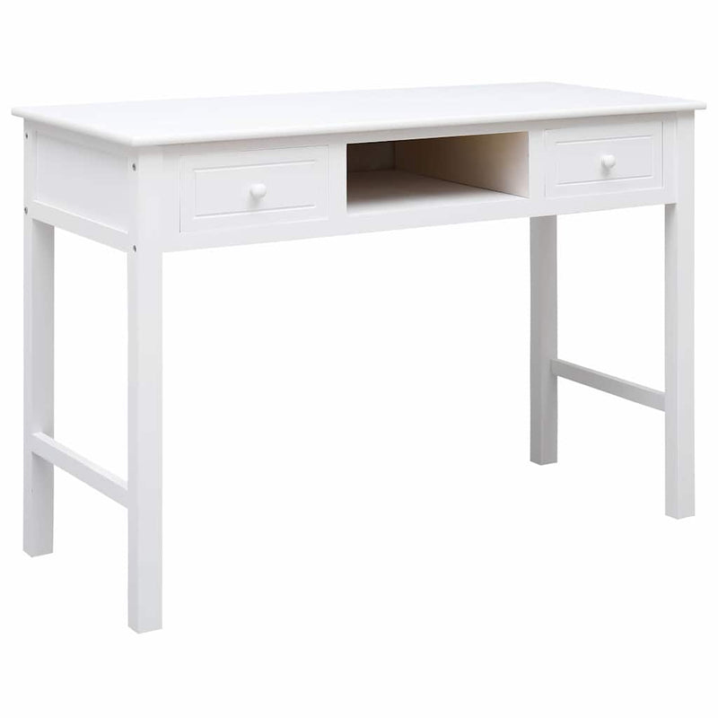 Birou de scris, alb, 110 x 45 x 76 cm, lemn