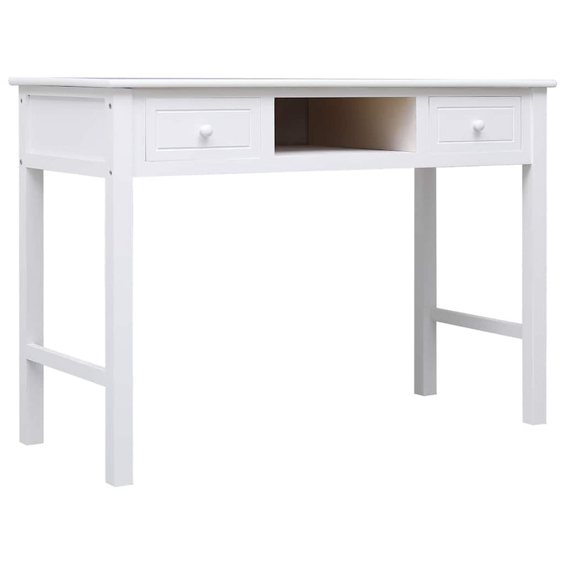 Birou de scris, alb, 110 x 45 x 76 cm, lemn