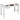 Birou de scris, alb, 110 x 45 x 76 cm, lemn