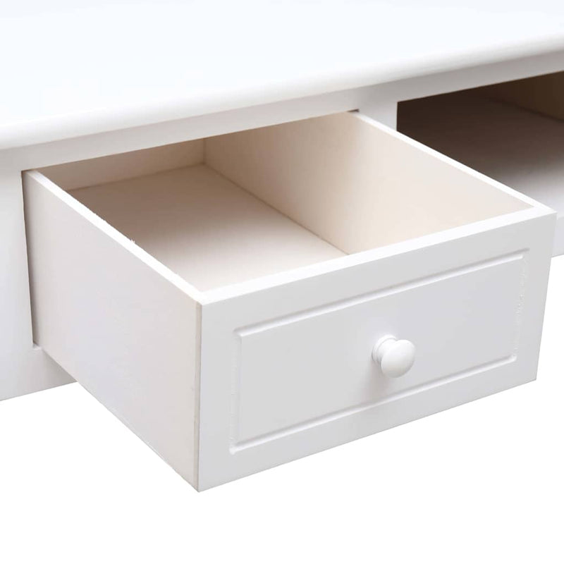 Birou de scris, alb, 110 x 45 x 76 cm, lemn