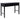Birou de scris, negru, 110 x 45 x 76 cm, lemn
