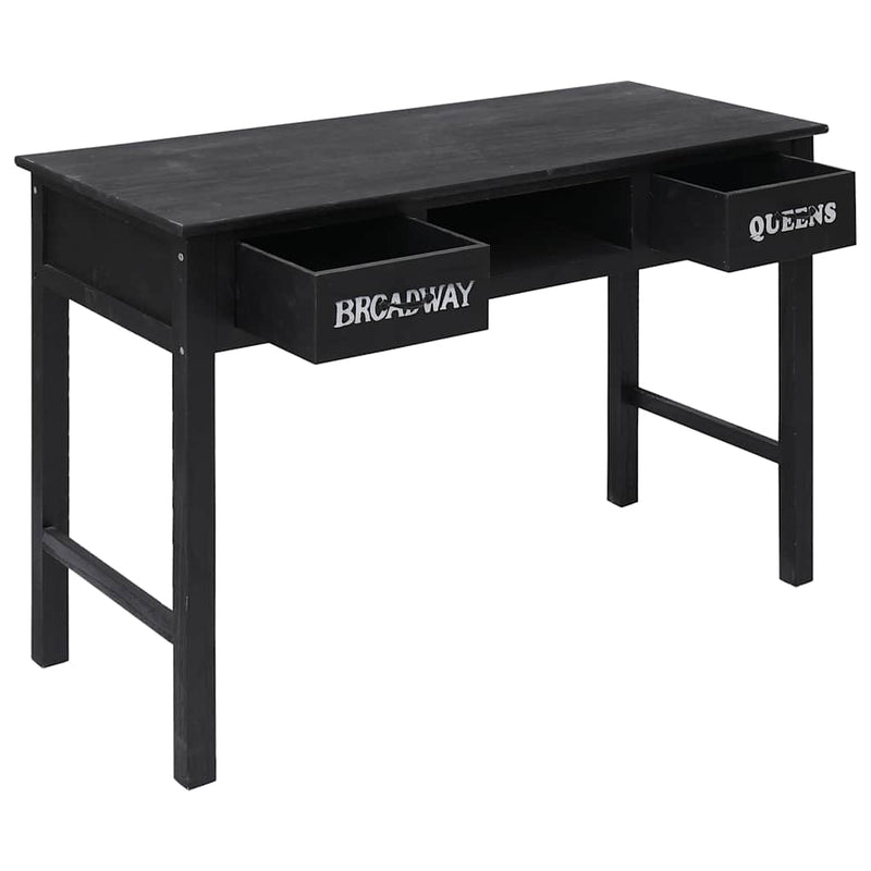 Masă consolă, negru, 110 x 45 x 76 cm, lemn