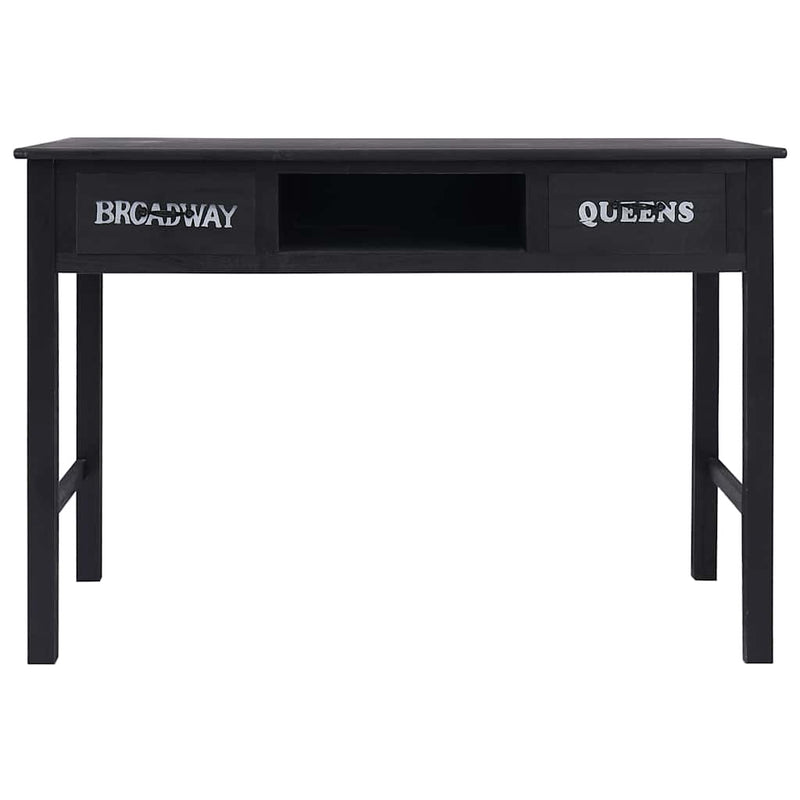 Masă consolă, negru, 110 x 45 x 76 cm, lemn