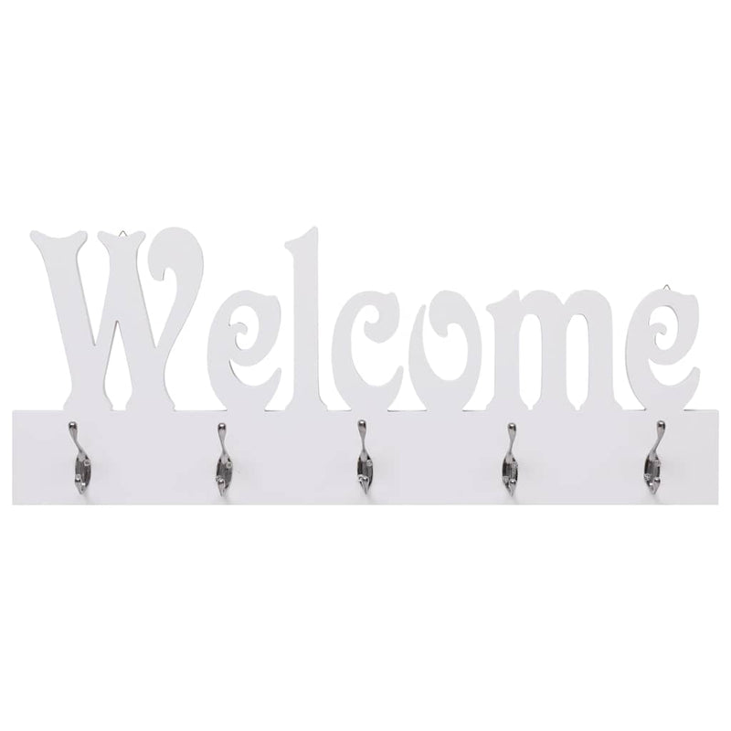 Cuier de perete WELCOME, alb, 74 x 29,5 cm