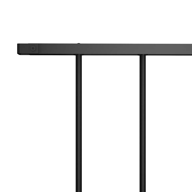 Panou de gard Woerden din oțel vopsit în câmp electrostatic, 163x75 cm, negru