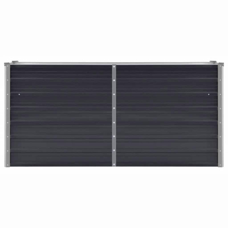 Strat înălțat de grădină antracit 160x40x77 cm oțel galvanizat