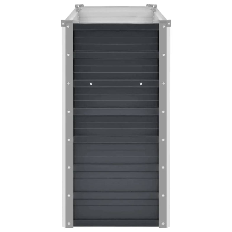 Strat înălțat de grădină antracit 160x40x77 cm oțel galvanizat