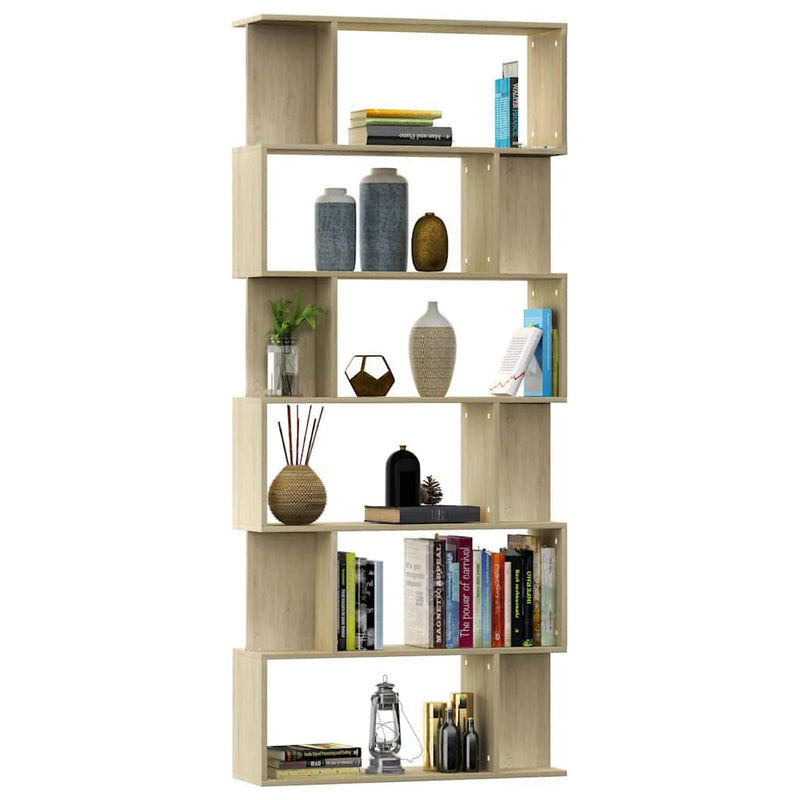 Bibliotecă/Separator, stejar sonoma 80x24x192 cm lemn prelucrat