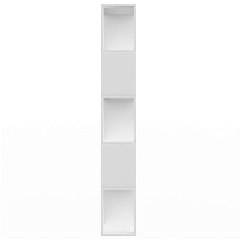 Bibliotecă/Separator cameră, alb, 80x24x159 cm, lemn prelucrat