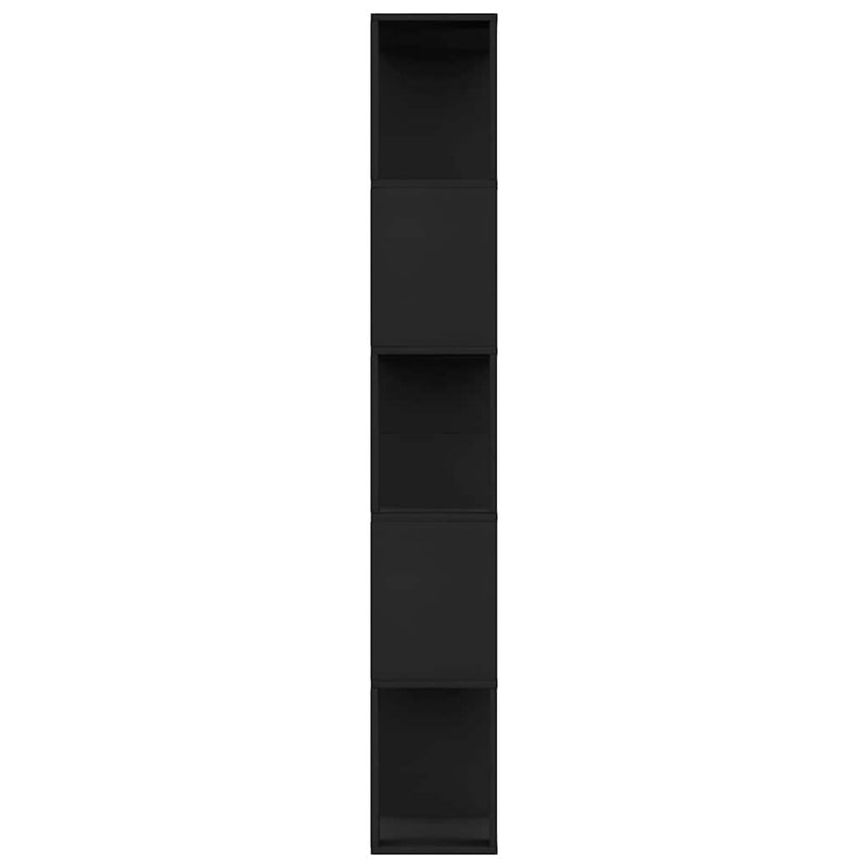 Bibliotecă/Separator cameră negru, 80x24x159 cm, lemn prelucrat