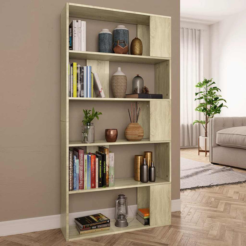 Bibliotecă/Separator, stejar sonoma 80x24x159 cm lemn prelucrat