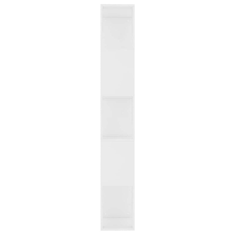 Bibliotecă/Separator cameră, alb, 45x24x159 cm, lemn prelucrat