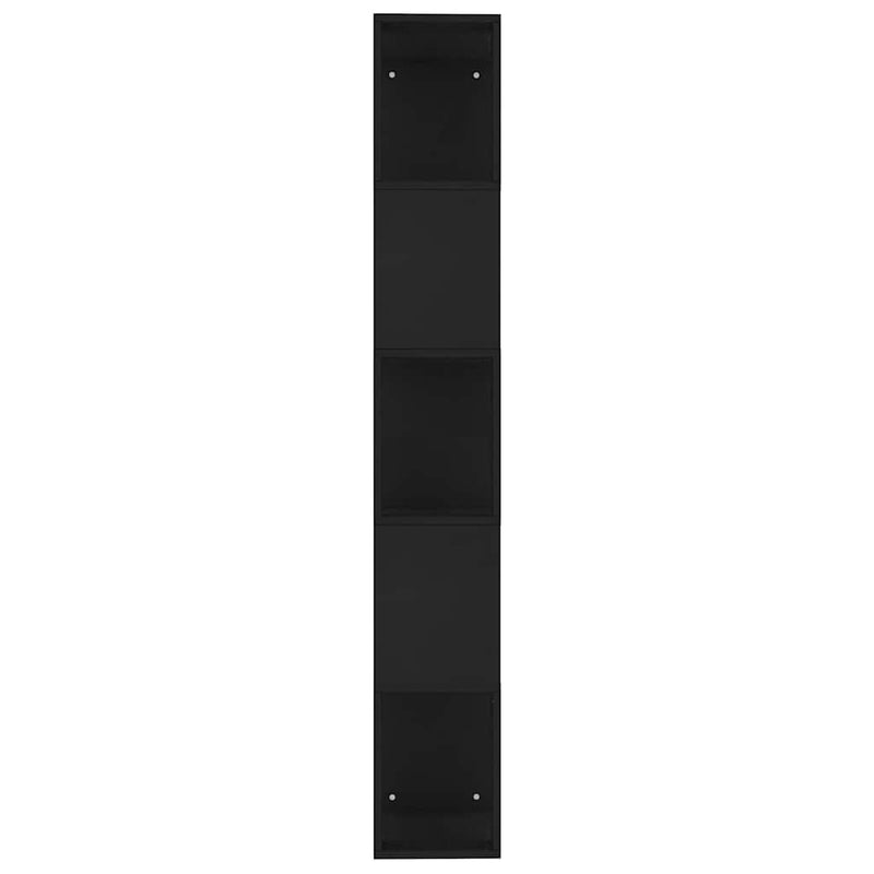 Bibliotecă/Separator cameră negru, 45x24x159 cm, lemn prelucrat