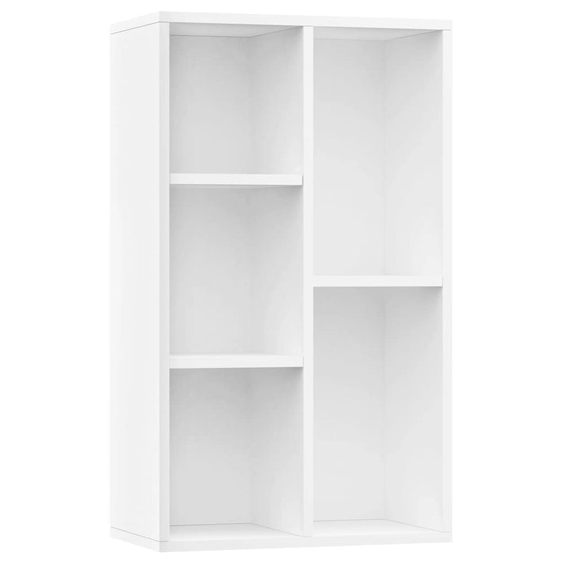 Bibliotecă/Dulap, alb, 50x25x80 cm, lemn prelucrat