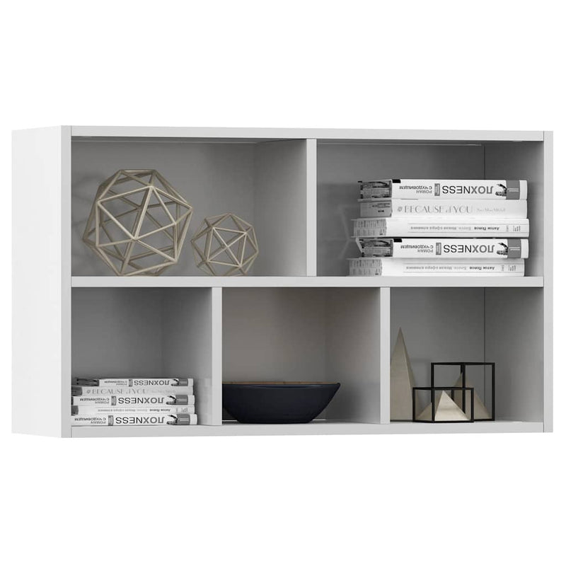 Bibliotecă/Dulap, alb, 50x25x80 cm, lemn prelucrat