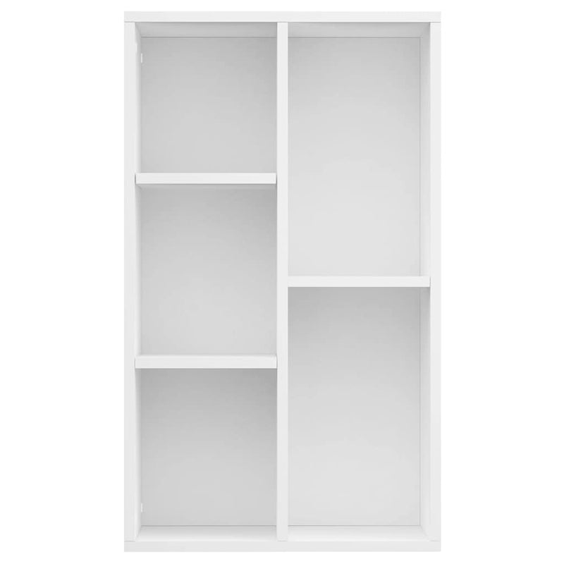 Bibliotecă/Dulap, alb, 50x25x80 cm, lemn prelucrat