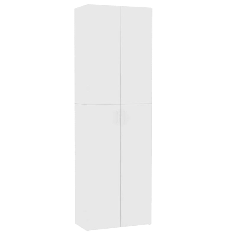 Dulap de birou, alb, 60x32x190 cm, lemn prelucrat
